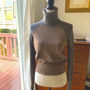 Tory Burch sweater turtleneck beis grey wool S